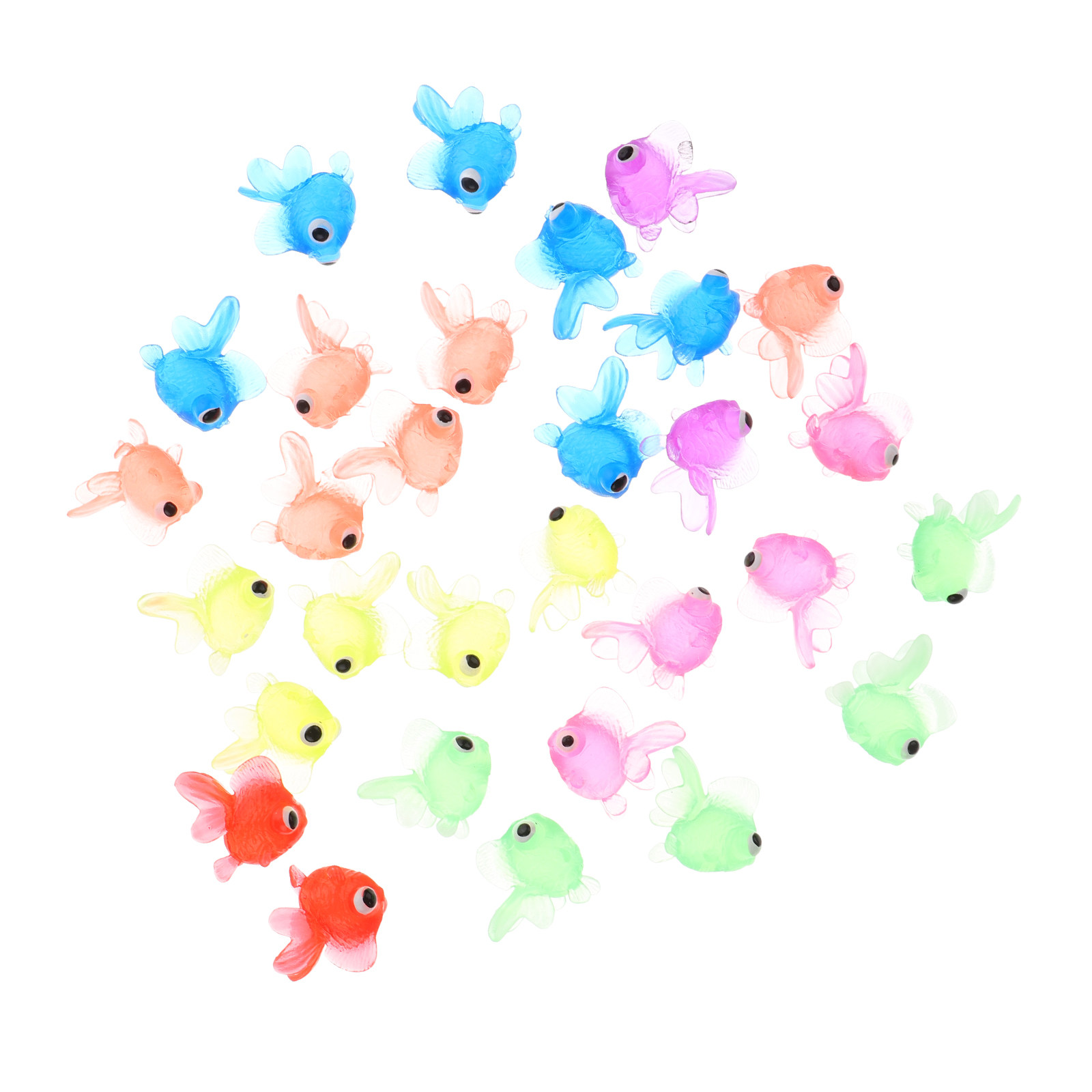 Aquarium Decor - Schwebende Goldfisch-Aquarium-Dekorationen, 20er-Pack, lebensechte Fischbecken-Ornamente für